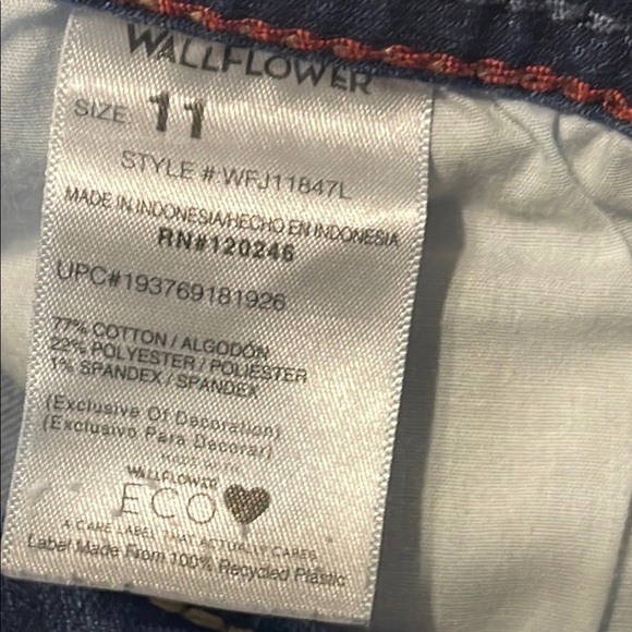 Wallflower Dark Blue Jean Shorts - Picture 7 of 7